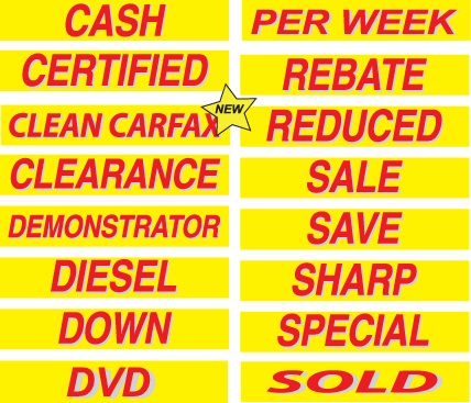 15'' Red & Yellow Windshield Slogan - Image 4