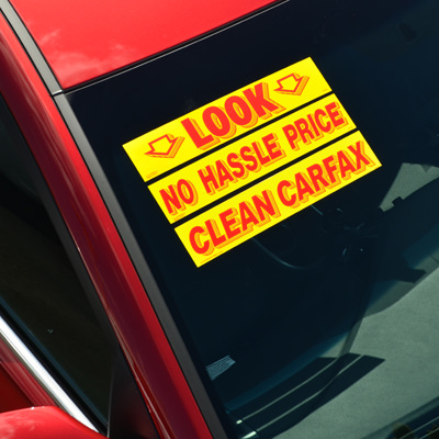 15'' Red & Yellow Windshield Slogan
