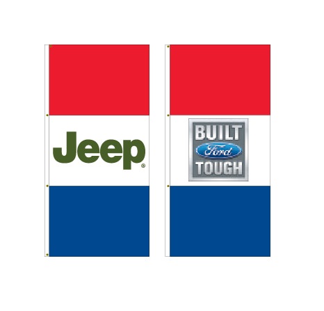 3.5' x 7.5' Free Flying Dealer Flag (Single Sided)