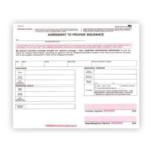 Agreement to Provide Insurance