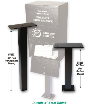 Self Contained Key Drop Box Post
