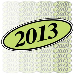 Chartreuse & Black Oval Year Model