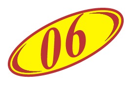 Red & Yellow 2 Digit Oval Year Model