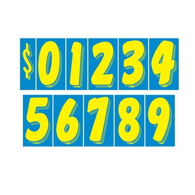 11 1/2 inch Blue & Yellow GIANT Number