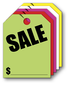 Clearance Sale Mirror Hang Tags - Fluorescent Yellow