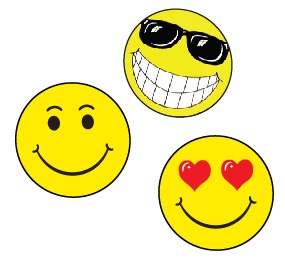 6" Happy Face Windshield Decal
