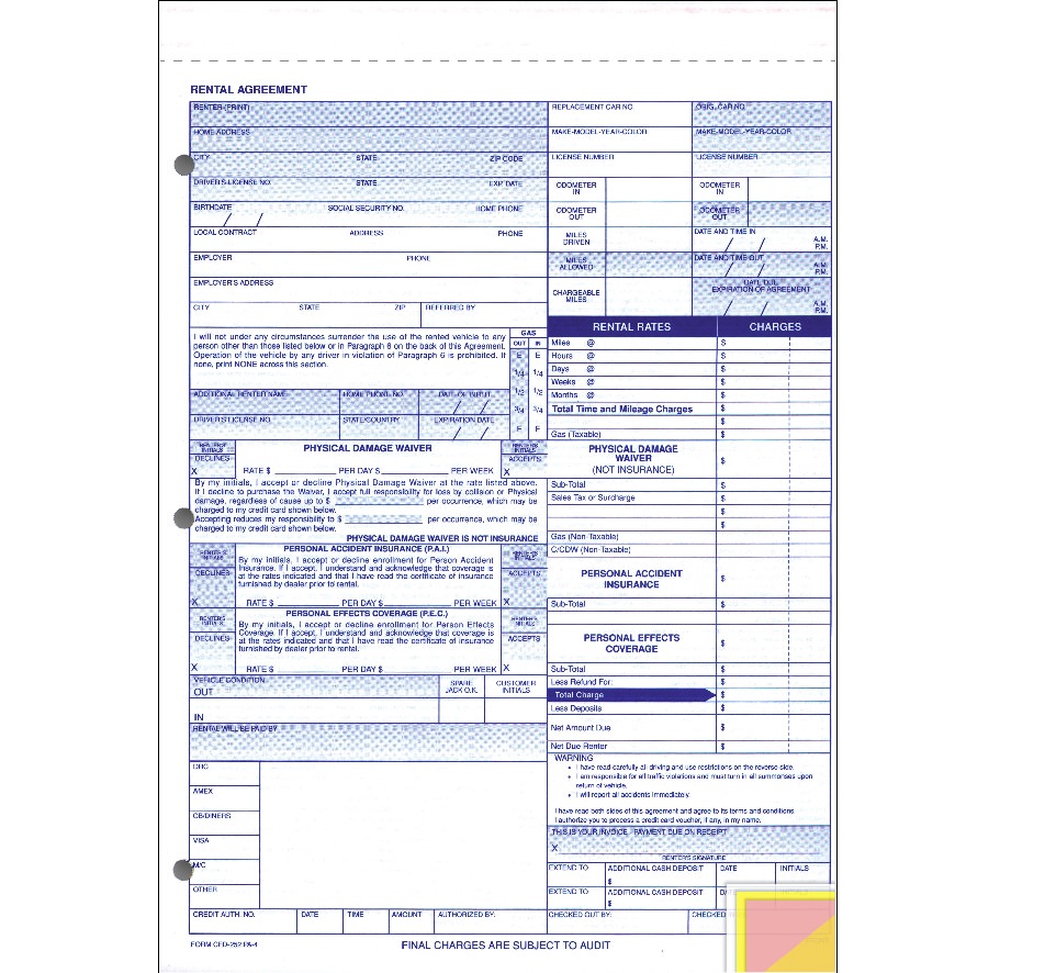Rental Agreement Form