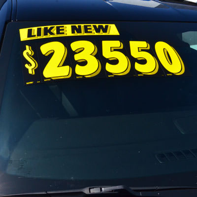 7-1/2" Yellow & Black Windshield Numbers - Image 2