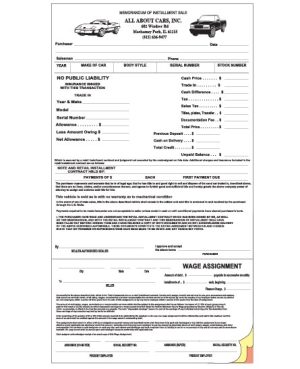 Custom 8.5" x 14" NCR Forms