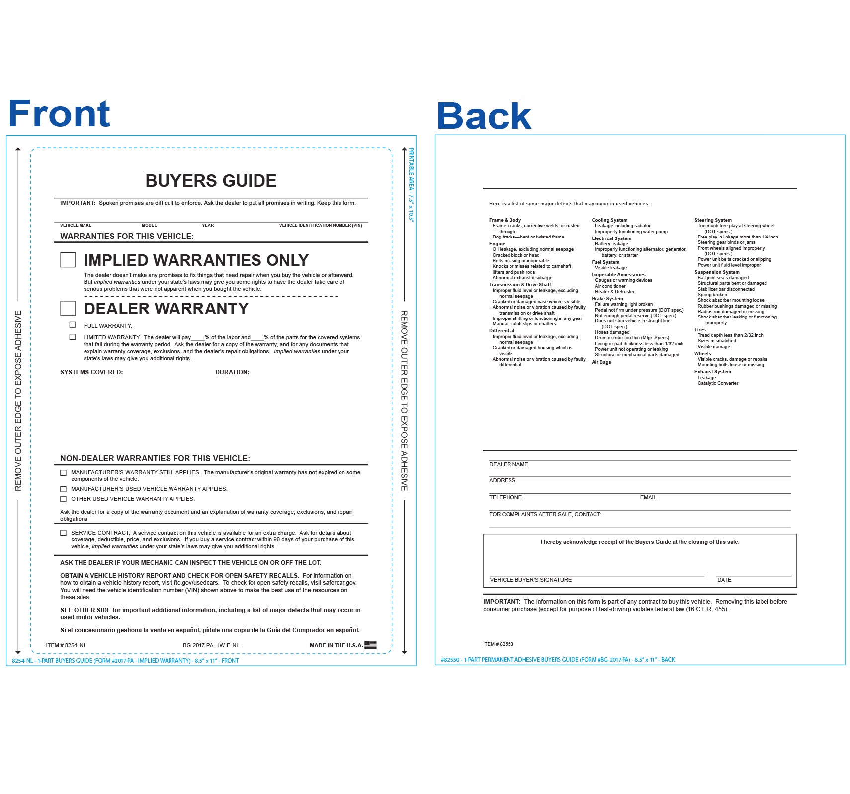 Federal Buyers Guide Laser Form - Image 3