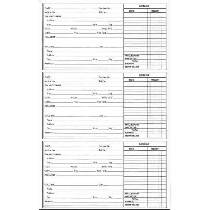 Used Car Record Book - Image 2