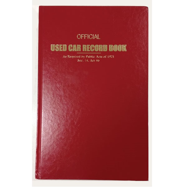 Used Car Record Book
