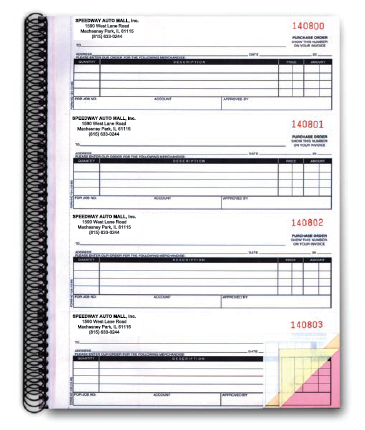 Custom PO Book (NC-124)