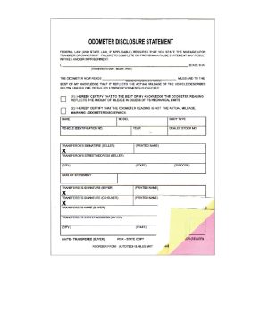 Odometer Statement ODO590