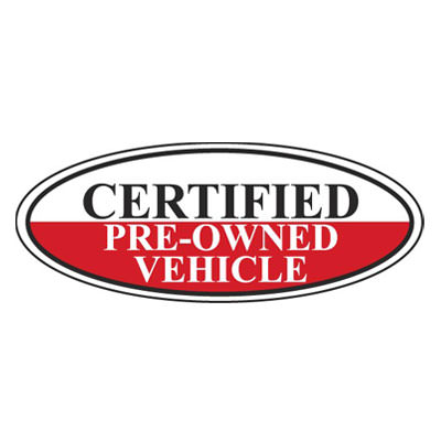 Oval Certified Windshield Sign