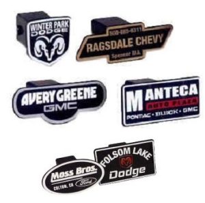 Raised Letter Trailer Hitch Covers
